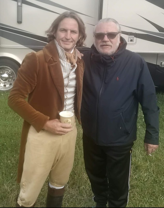 In 2022, Adams also appeared in Prizefighter: The Life of Jem Belcher, starring Ray Winstone (right) - whom he shared a photograph alongside on his social media at the time