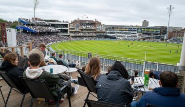 Cricket fans who want to stay at the heart of the action will be bowled over by a set of dream flats at Oval Mansions, pictured, overlooking one of the sport's most iconic venues
