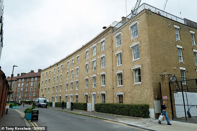 Pictured: Oval Mansions in south London, which boasts a stadium-side balcony which will hit cricket fans for six