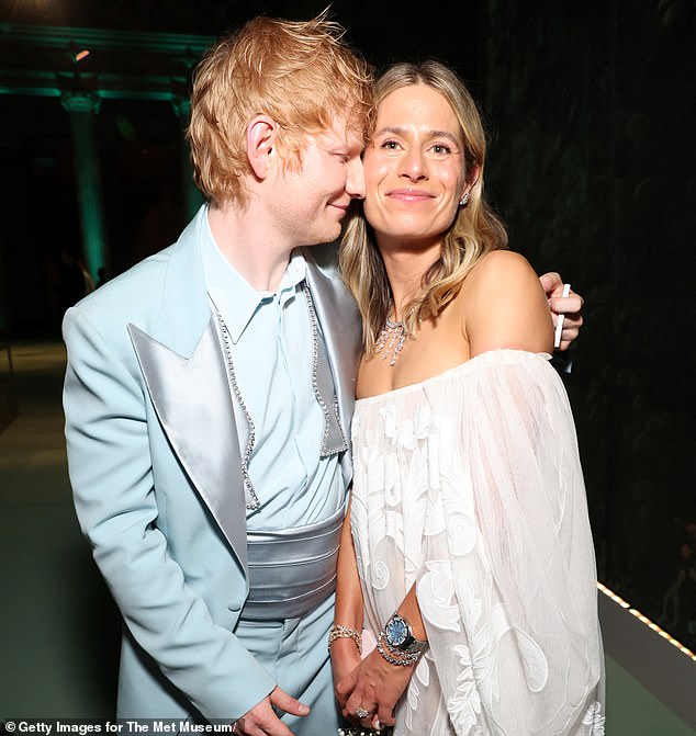 The Perfect hitmaker lives in the large Framlingham property with his wife Cherry Seaborn and their two daughters (pictured: the couple in 2024)