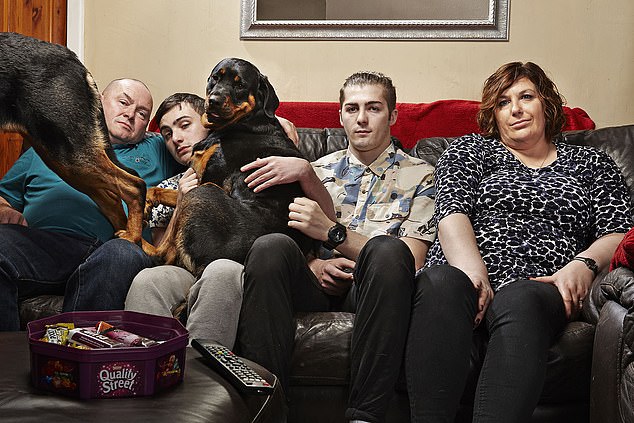 Tom Snr., Shaun and Julie pictured with Tom - who left the Channel 4 show in 2022