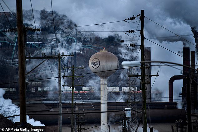 A view of the US Steel Edgar Thomson Works in North Braddock, Pennsylvania