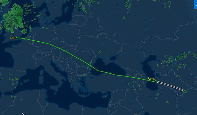 Flight-tracking has shown the alarming moment the plane QF2, which was heading from London to Singapore, U-turned above Azerbaijan and landed in the capital Baku