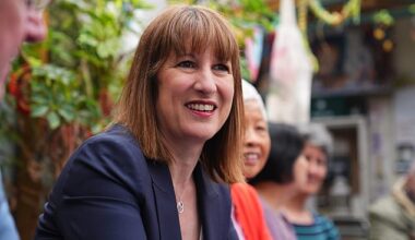 Chancellor Rachel Reeves visits the Castlehaven Horticulture hub in North London yesterday