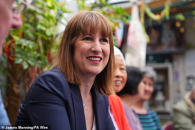 Chancellor Rachel Reeves visits the Castlehaven Horticulture hub in North London yesterday