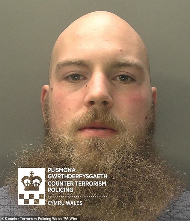 Alexander Dighton, 28, stormed a police station in one of the most peaceful parts of South Wales  armed with home-made weapons and set a police van alight before hitting one officer and stabbing another, shouting: ‘I’m fed up, I’m done’