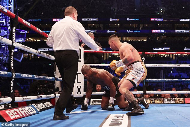 Lerena dropped Usyk three times in a matter of minutes in December 2022 before Dynamite recovered to win