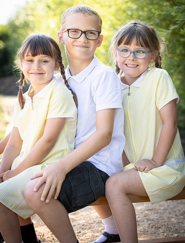 'As with any siblings there were lots of squabbles,’ says Clare. ‘But some of my happiest memories are of our holidays in Wales where they would play together on the beach and run into the sea holding hands'
