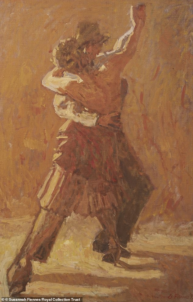 Susanna Fiennes painted this atmospheric portrait of the Prince of Wales dancing