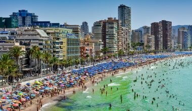 British holidaymakers are ditching bargain breaks in European hotspots for affordable high-quality vacations in an entirely new continent, travel companies report (Pictured: Benidorm, Alicante, Spain)