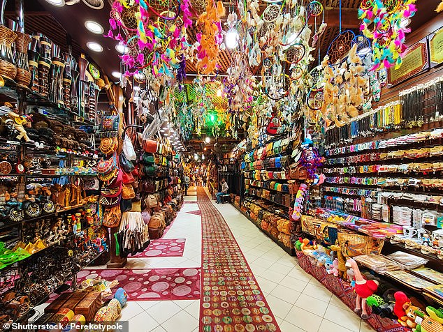 Pictured: Souvenir shops in Sharm El Sheikh, Egypt