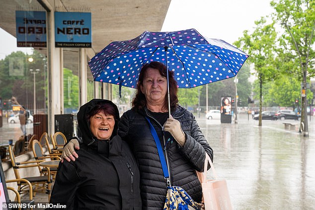 Friends Mary Jeffery, 62, (left) and Jackie Cockell, 60, (right) have lived in Plymouth for their entire lives and agreed the city has lost its charm