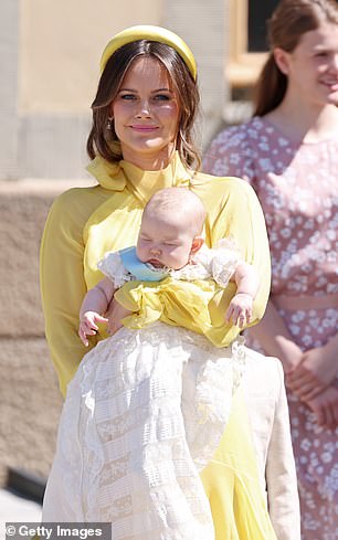 Princess Sofia presents Princess Ines after her christening