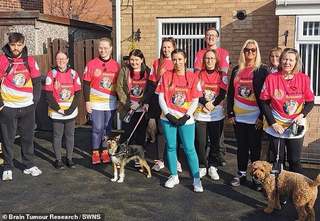 In memory of the father, his family did a 14-miile fundraising walk on what would have been his 49th birthday on March 10, raising almost £2000 for Brain Tumour Trust