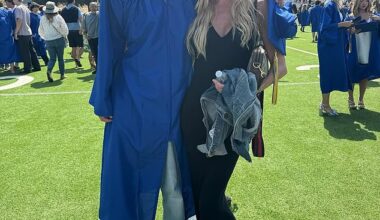 Brandi Glanville appeared to put her rocky past with ex-husband Eddie Cibrian and his wife LeAnn Rimes aside to celebrate their son Jake's high school graduation on Thursday