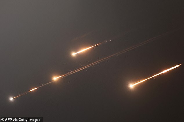 Ctizens were urged to go to their nearest bomb shelter as hundred of ballistic missiles rain down on Tel Aviv