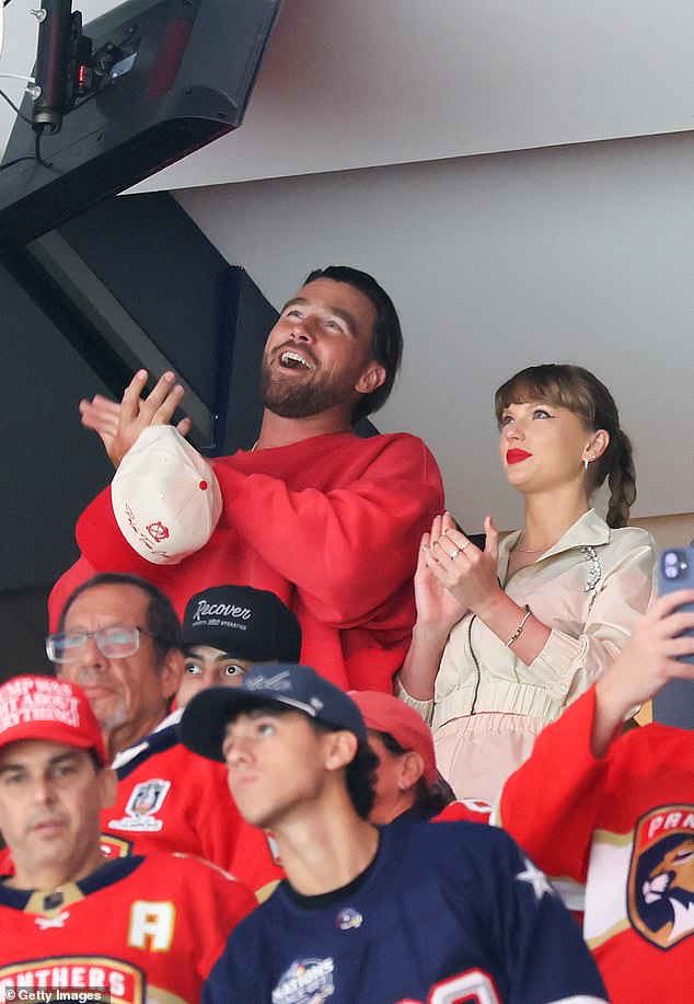 Her visit comes just hours after her loved up appearance at the Stanley Cup Final with partner Travis Kelce