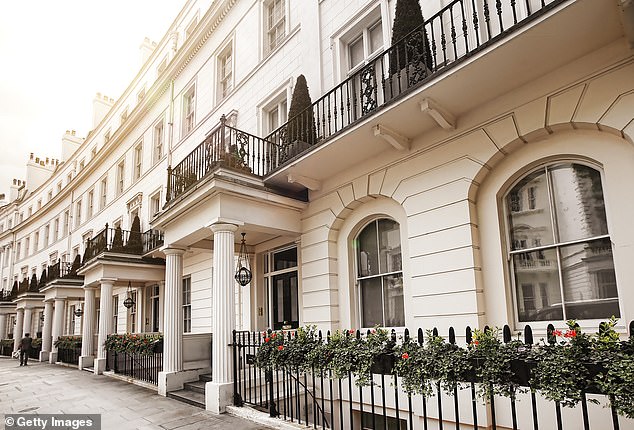 Elite: Prices in London's Belgravia have fallen by as much as 40 per cent