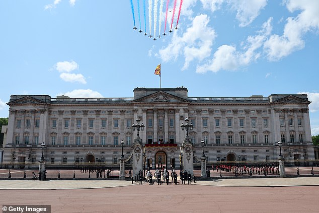 Red Arrows planes fly above Buckingham Palace to mark King Charles III's official birthday