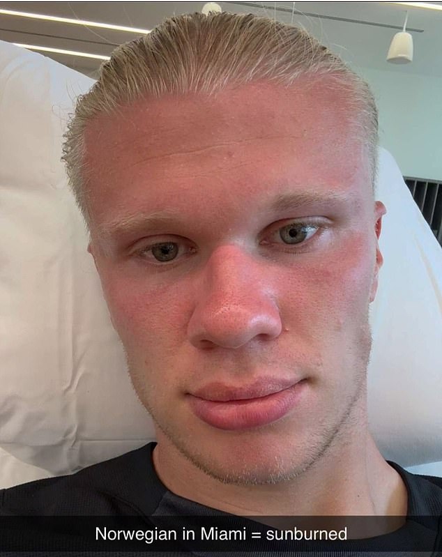 Norwegian international Erling Haaland could not deal with the blistering climate in Miami