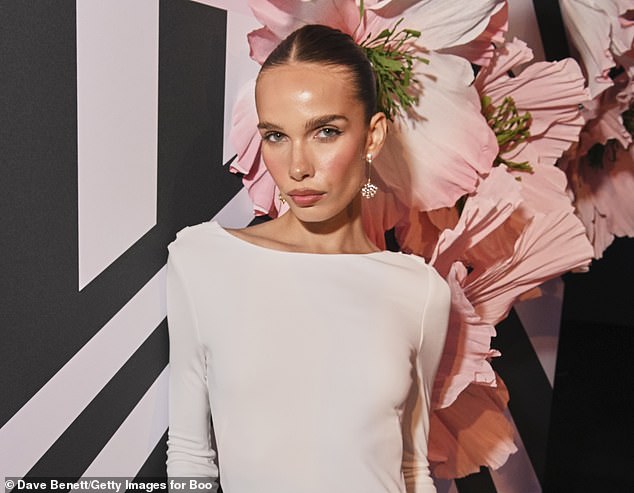Pictured: Hana Cross, the ex-girlfriend of Brooklyn Beckham - I hear the glamorous model was seen looking cosy and chatting animatedly last week with Polo England captain Tommy Severn