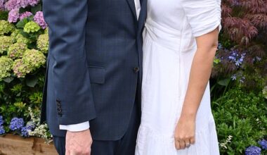 Lord Frederick Windsor and Sophie Winkleman appeared in high spirits at yesterday's celebrations (seen in July, 2024)