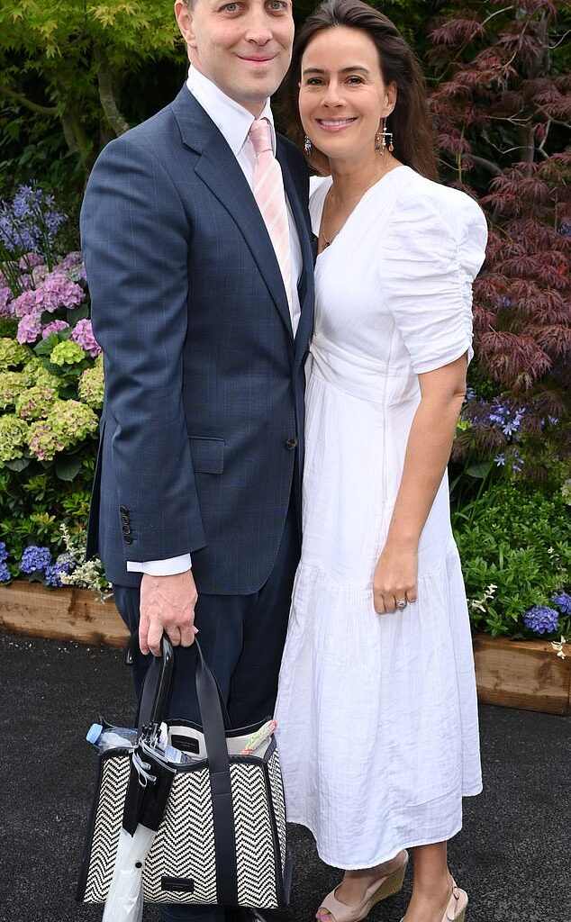 Lord Frederick Windsor and Sophie Winkleman appeared in high spirits at yesterday's celebrations (seen in July, 2024)