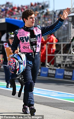 Young Argentine Franco Colapinto waves to the fans in Canada