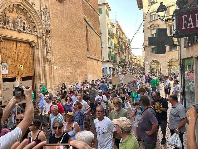 Protesters took to the streets in Mallorca on June 15 telling Brits to 'go home' amid soaring rent and housing prices