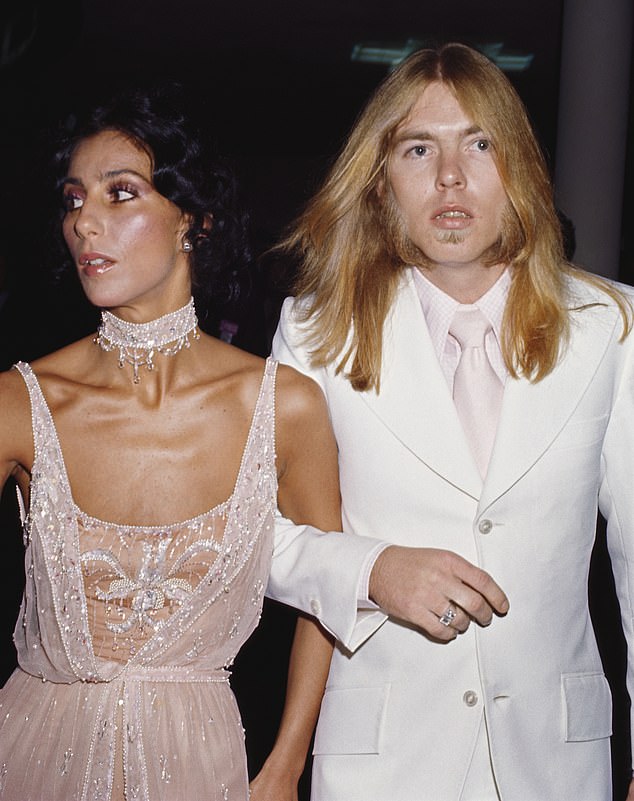 Cher shared her son with the late musician Gregg Allman who also suffered from substance abuse issues before his death from liver cancer in 2012;  Pictured circa 1978