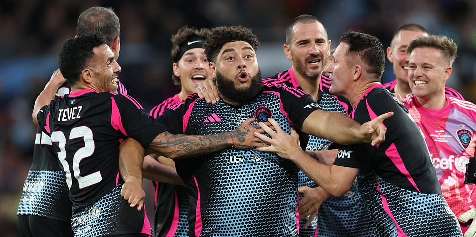 Soccer Aid 2025 - England vs World XI RECAP: All the reaction as celeb is the unlikely hero with late winner after Carlos Tevez scored FOUR on his Old Trafford return to inspire comeback