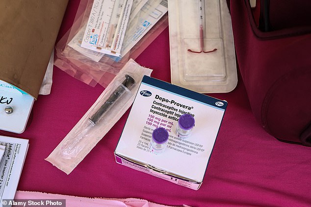 The Depo-Provera contraceptive jab has been available on the NHS for more than 40 years ¿ in England alone GPs issue roughly 10,000 prescriptions a month for it