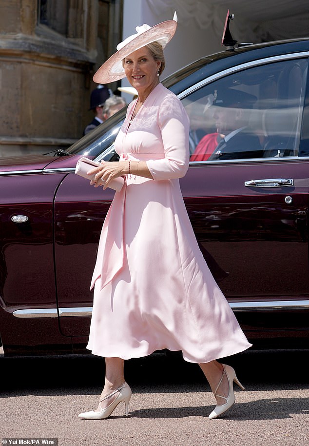 The Duchess of Edinburgh picked a powder pink, calf-length dress for the occasion