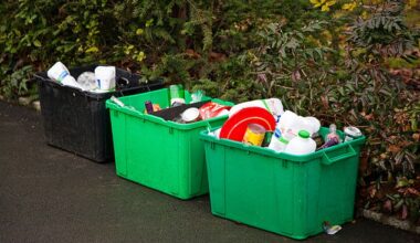 As of last week, people living in the district were asked to bag up their soft plastic waste and put it in their green mixed glass recycling bin before leaving it outside to be collected (stock image)