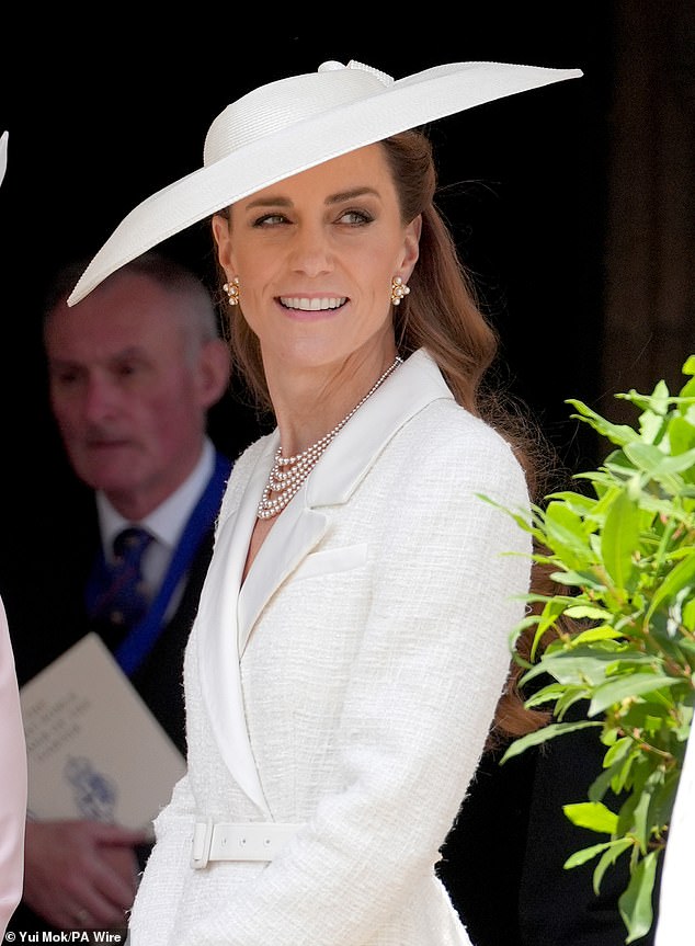 Catherine first wore the ivory Self Portrait dress in 2021