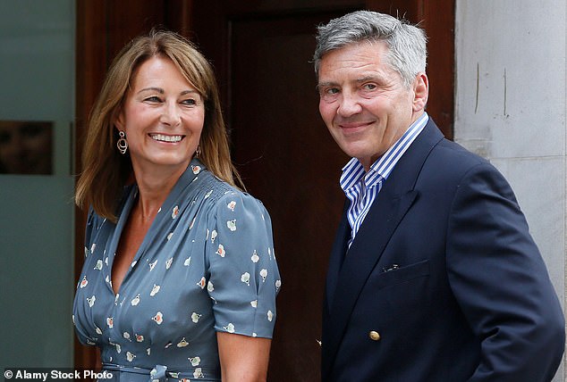 Carole and Michael are pictured arriving at the Lindo Wing of St Mary's Hospital in July 2013 for the arrival of Prince George
