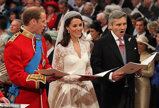 'We're supposed to have just a small family affair,' William joked to his father-in-law on his wedding day