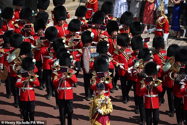 The Band of the Grenadier Guards play during the annual Order of the Garter Service at St George's Chapel, Windsor Castle