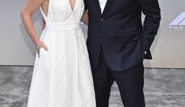Geri Horner wowed in white as she and husband Christian Horner attended the world premiere of F1 The Movie on Monday