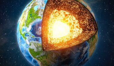 Scientists have been baffled to discover solid rock flowing 1,700 miles (2,700km) beneath the Earth's surface (artist's impression)