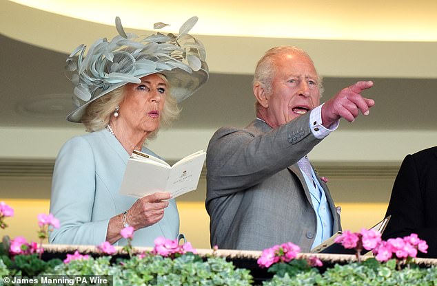 He was seen enthusiastically shouting on from the sidelines during the Queen Anne stake