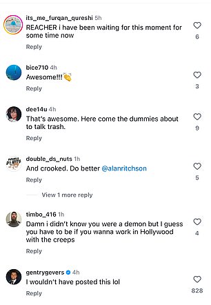 Fans were divided in the comments section of Alan's reel