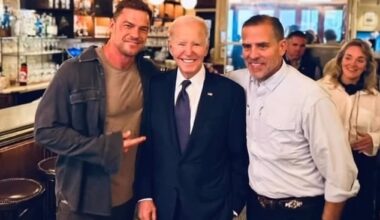 Hollywood star divides fans as he poses with Joe Biden and controversial son Hunter after slamming Trump