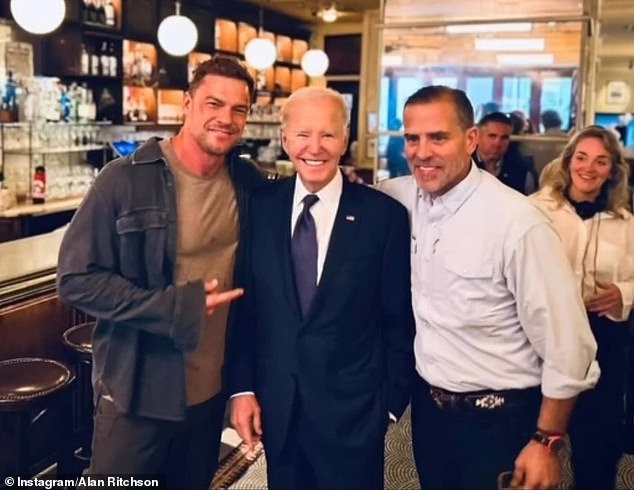 Hollywood star divides fans as he poses with Joe Biden and controversial son Hunter after slamming Trump