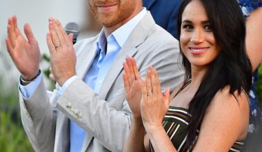 In an interview with entrepreneur and Dragons' Den judge Emma Grede yesterday, Meghan  said she 'would ask people to tell the truth' when pressed on 'rewriting her public narrative'. Here, she is pictured with husband Prince Harry in 2019