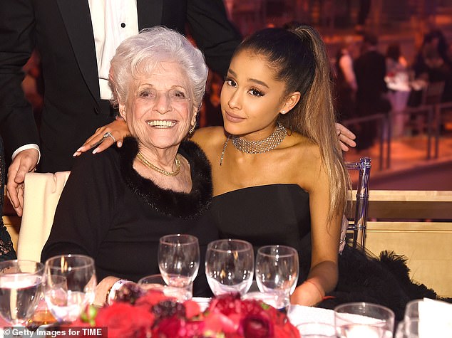 Nonna frequently accompanied Ariana to award shows and red carpet events, including the VMAs and the American Music Awards; seen in 2016