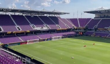 Ahead of kick-off the stands at the Inter & Co Stadium in Orlando, Florida were nearly empty