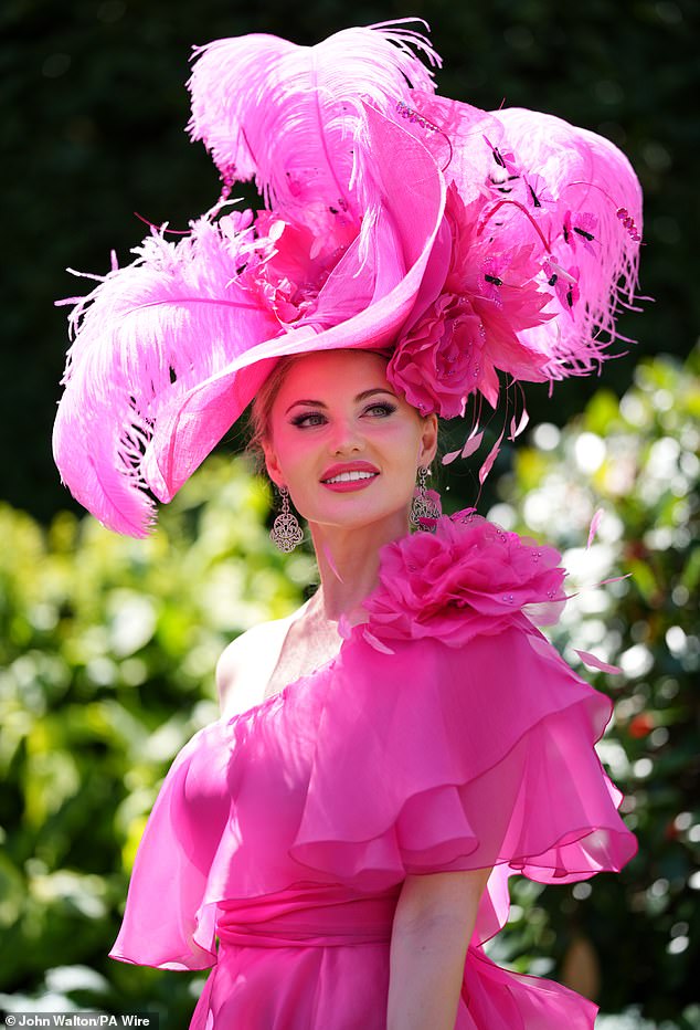 Racegoers on day two of Royal Ascot at Ascot Racecourse in Berkshire today