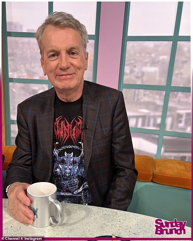 Comedian Frank Skinner says Channel 4 has banned guests on Sunday Brunch from being photographed holding cutlery because it could be seen as 'celebrating knife crime '