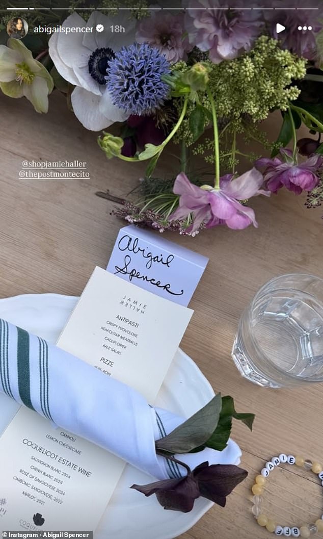 Flowers, personalised name-cards and curated menus all channeled a very As Ever aesthetic - but Meghan herself didn't appear to be present, possibly busy with the launch of her upcoming site restock